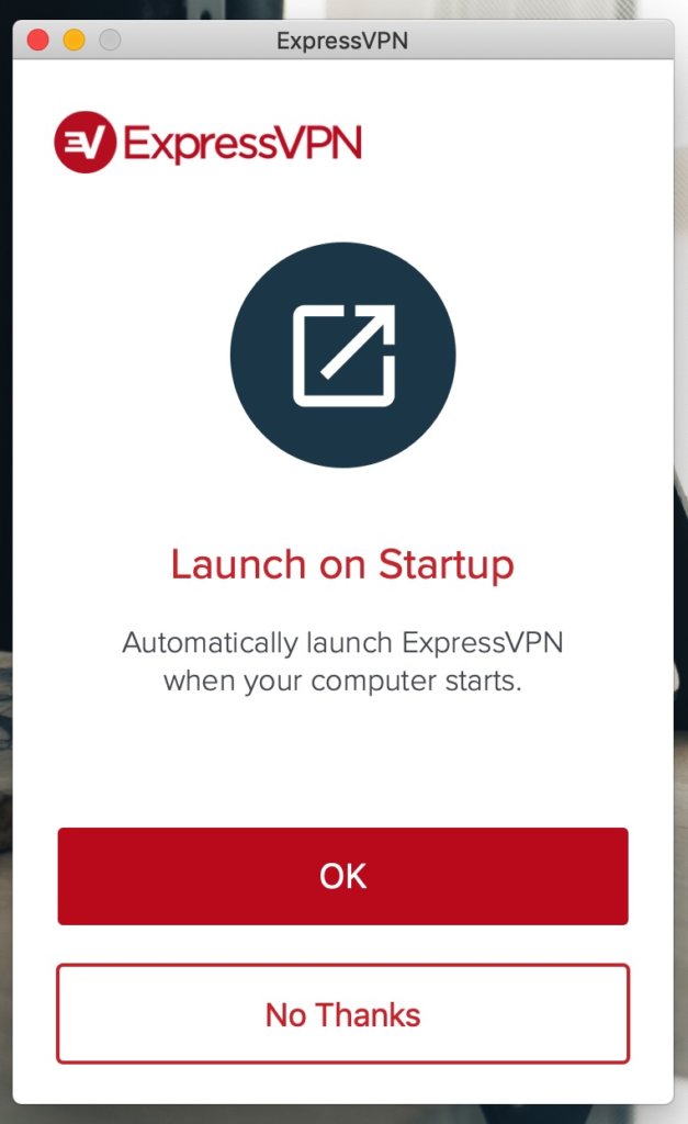 是否開機自動啟動ExpressVPN