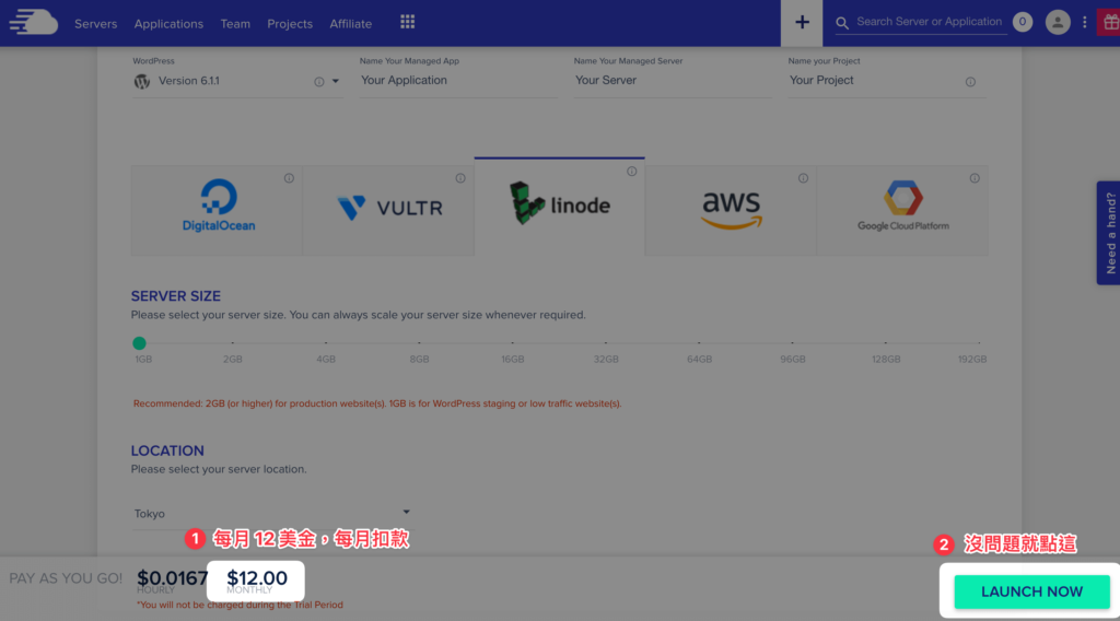 【 WordPress 架站教學#1】透過 Cloudways 架設你的 WordPress 網站!每月 12 美元即可擁有極致效能! 12