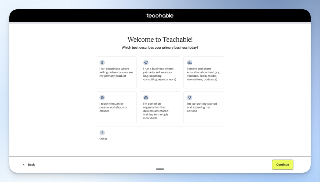 teachable 產品類型