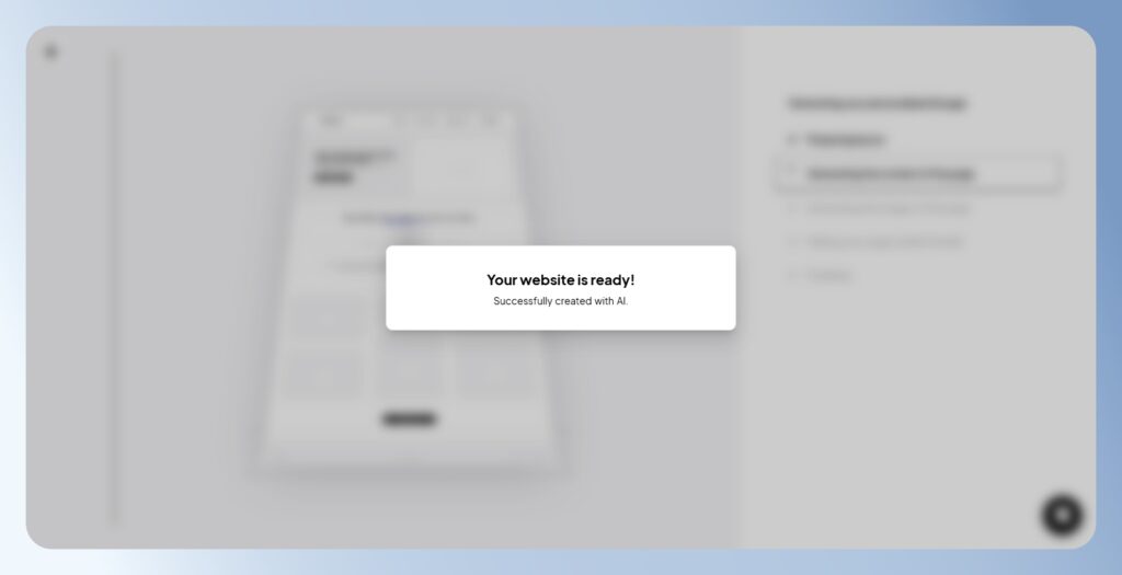 10Web AI Builder 生成完成