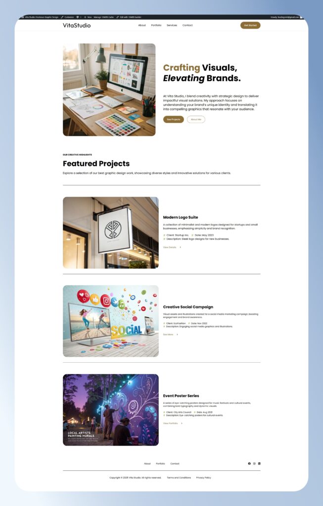 10Web Portfolio 頁面