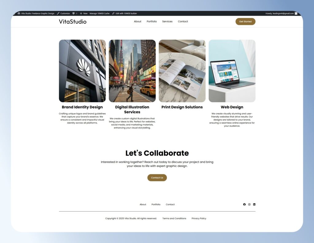 10Web Services 頁面