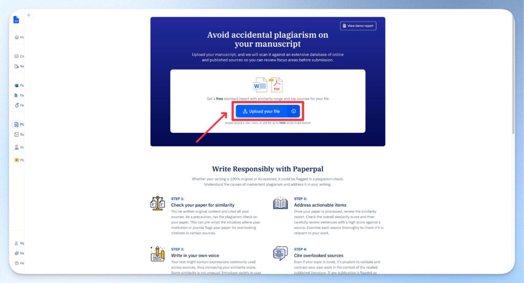 Paperpal 抄襲檢測功能