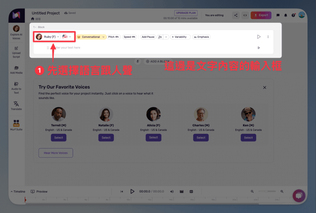 Murf AI Step-by-Step Feature Guide
