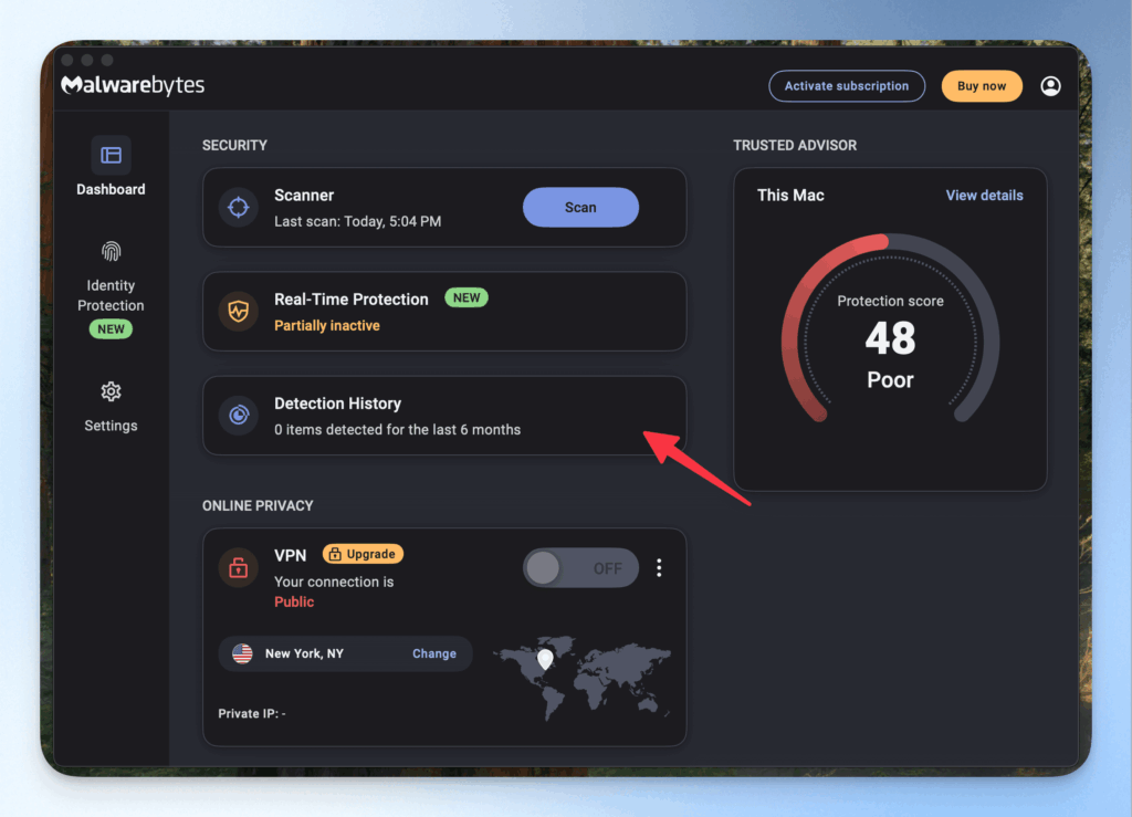 malwarebytes detection history tutorial