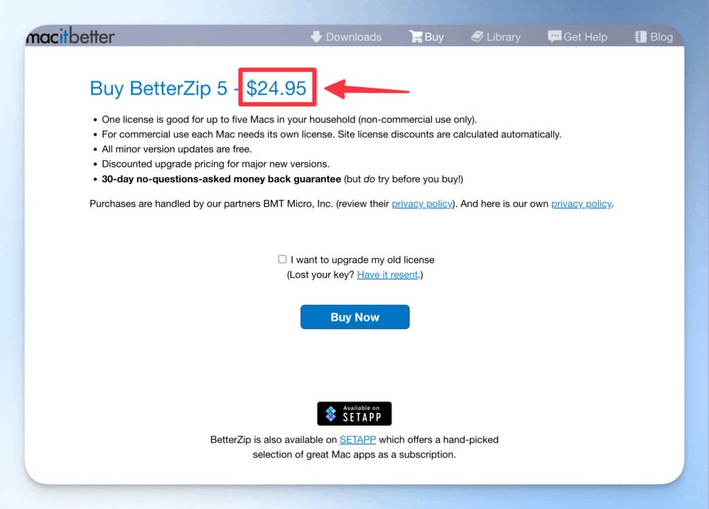 BetterZip-price