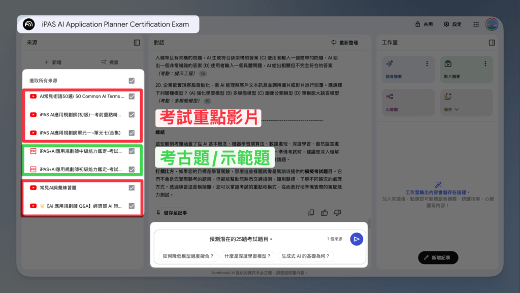 【NotebookLM 教學】功能最全面的免費 AI 筆記工具，7 種學習＋工作實戰情境全公開！ 3