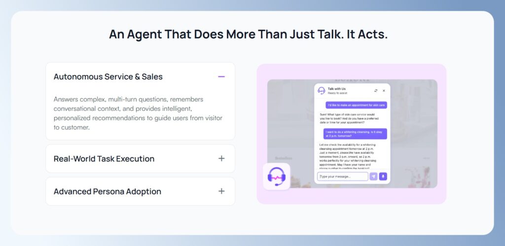 Readdy AI 使用對話的方式與 AI 工作
