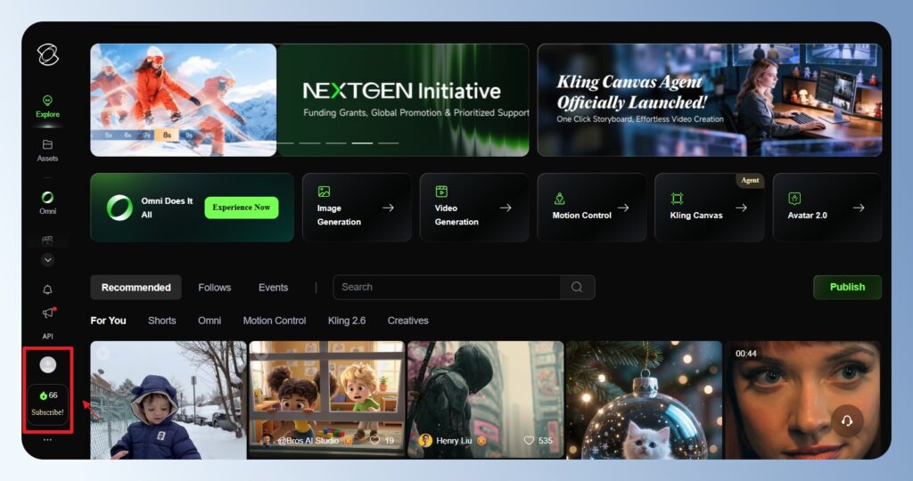 Kling AI 註冊點數