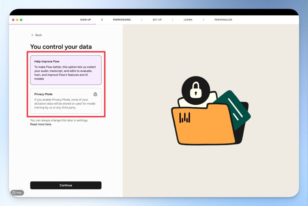Wispr Flow 隱私設定