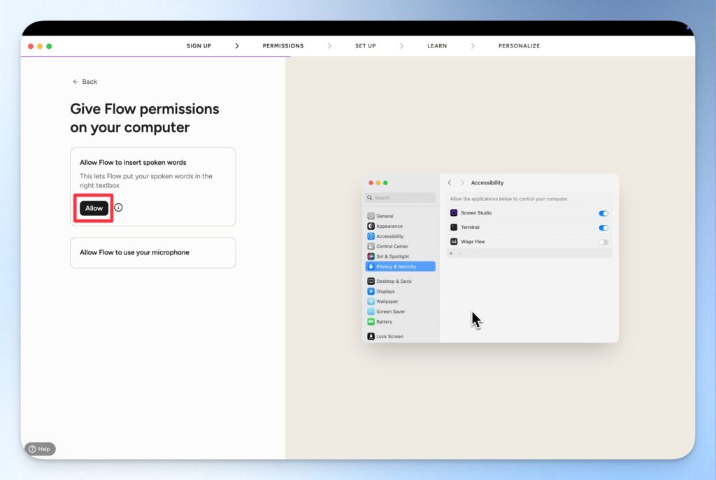 Wispr Flow 電腦存取權