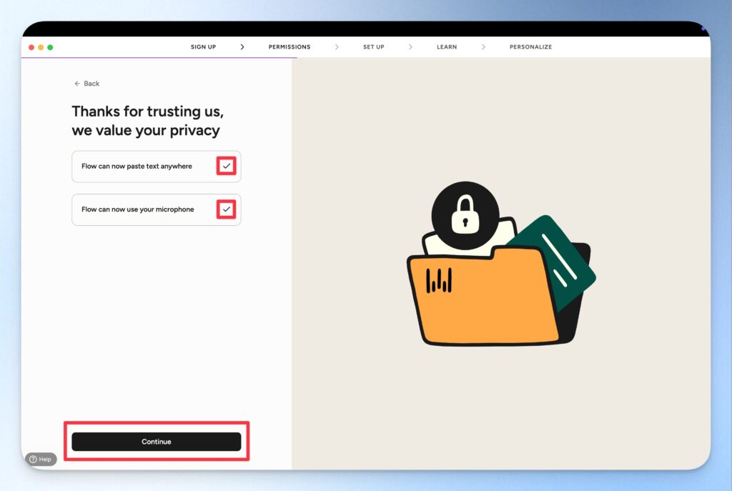 Wispr Flow 存取權設定確認