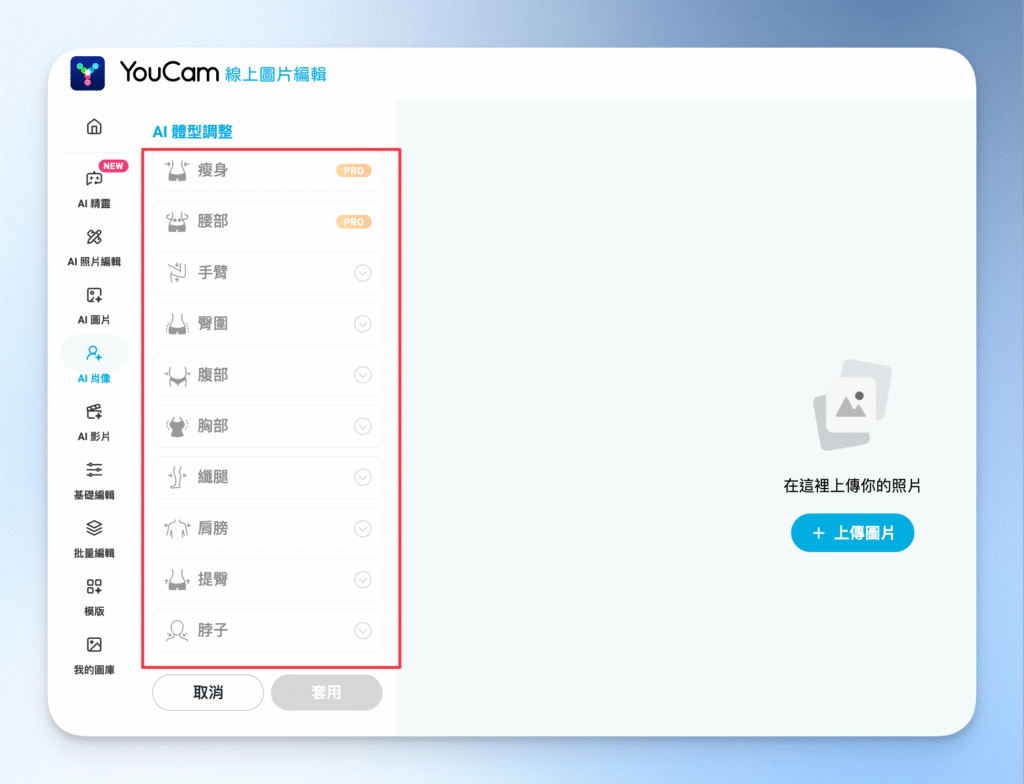 5-1-1塑身選項
